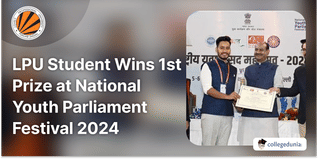 LPU Student Yatin Bhaskar Wins 1st Prize at National Youth Parliament Festival 2024